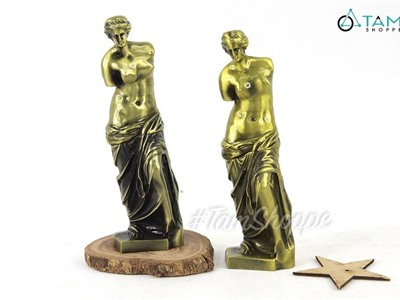 Tượng thần Vệ nữ VENUS màu vàng đồng MHKQTG-VENUS-01